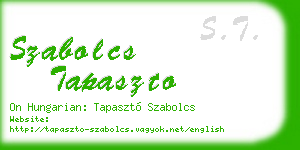 szabolcs tapaszto business card